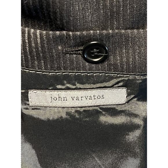 John Varvatos Collection 44R Dark Gray Micro Stripe Blazer Sport Suit Jacket - Picture 13 of 16